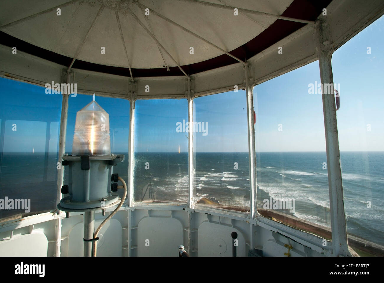 Lantern Room of East Point Lighthouse - near Souris, Prince Edward Island, Canada Stock Photo