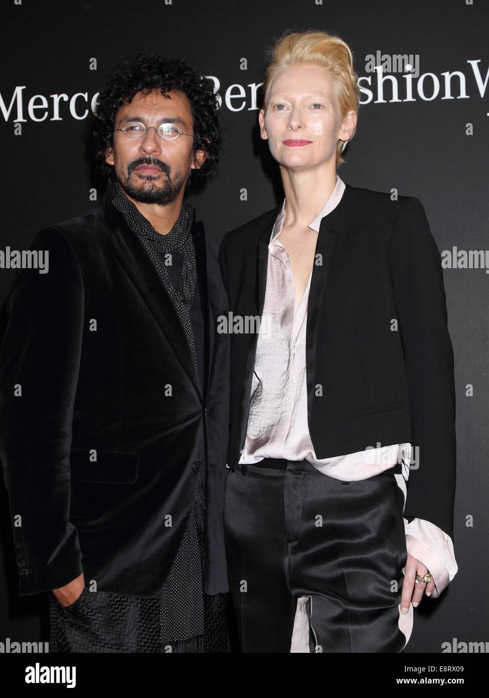 Designer Haider Ackermann Actress Tilda Swinton And Mercedes Bentz Stock Photo Alamy