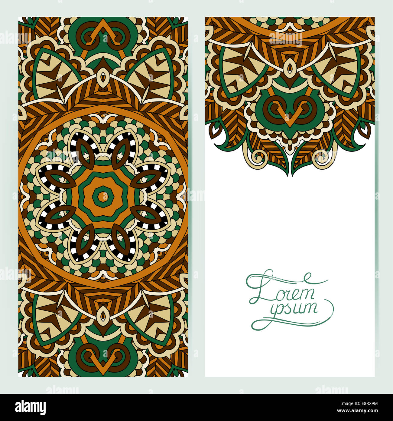 decorative label card for vintage design, ethnic pattern, antiqu Stock ...