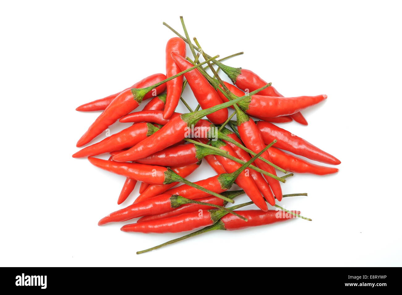 Fresh red pepper isolated on white background Stock Photo