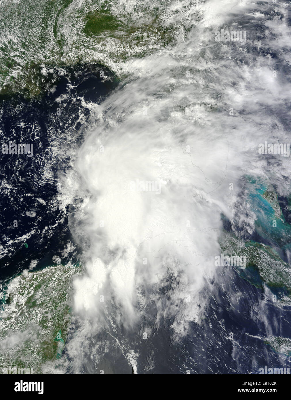 NASA’s Terra satellite passed over Tropical Storm Andrea on June 5 at