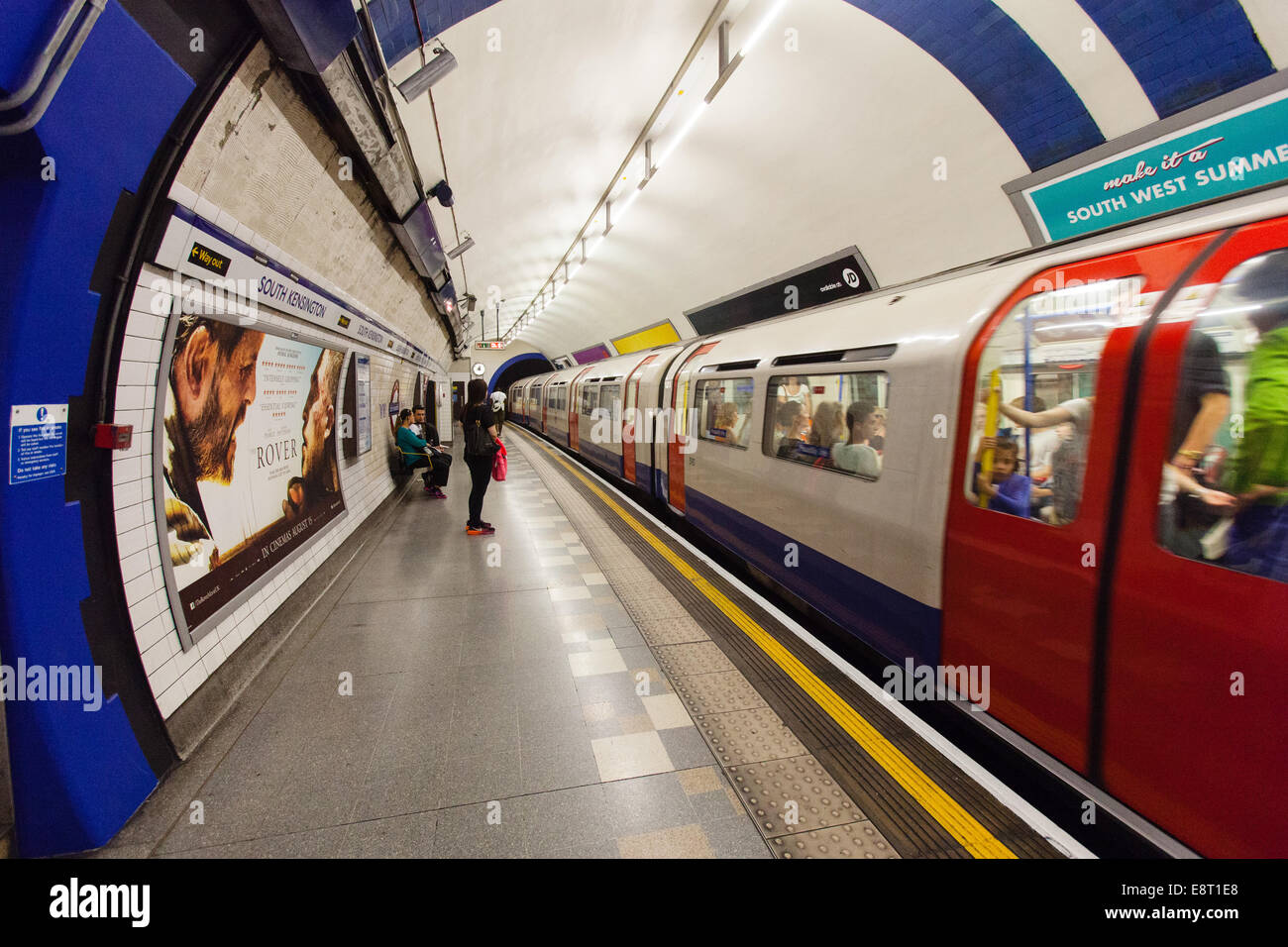 South Kensington underground train, London, England, United Kingdom. Stock Photo