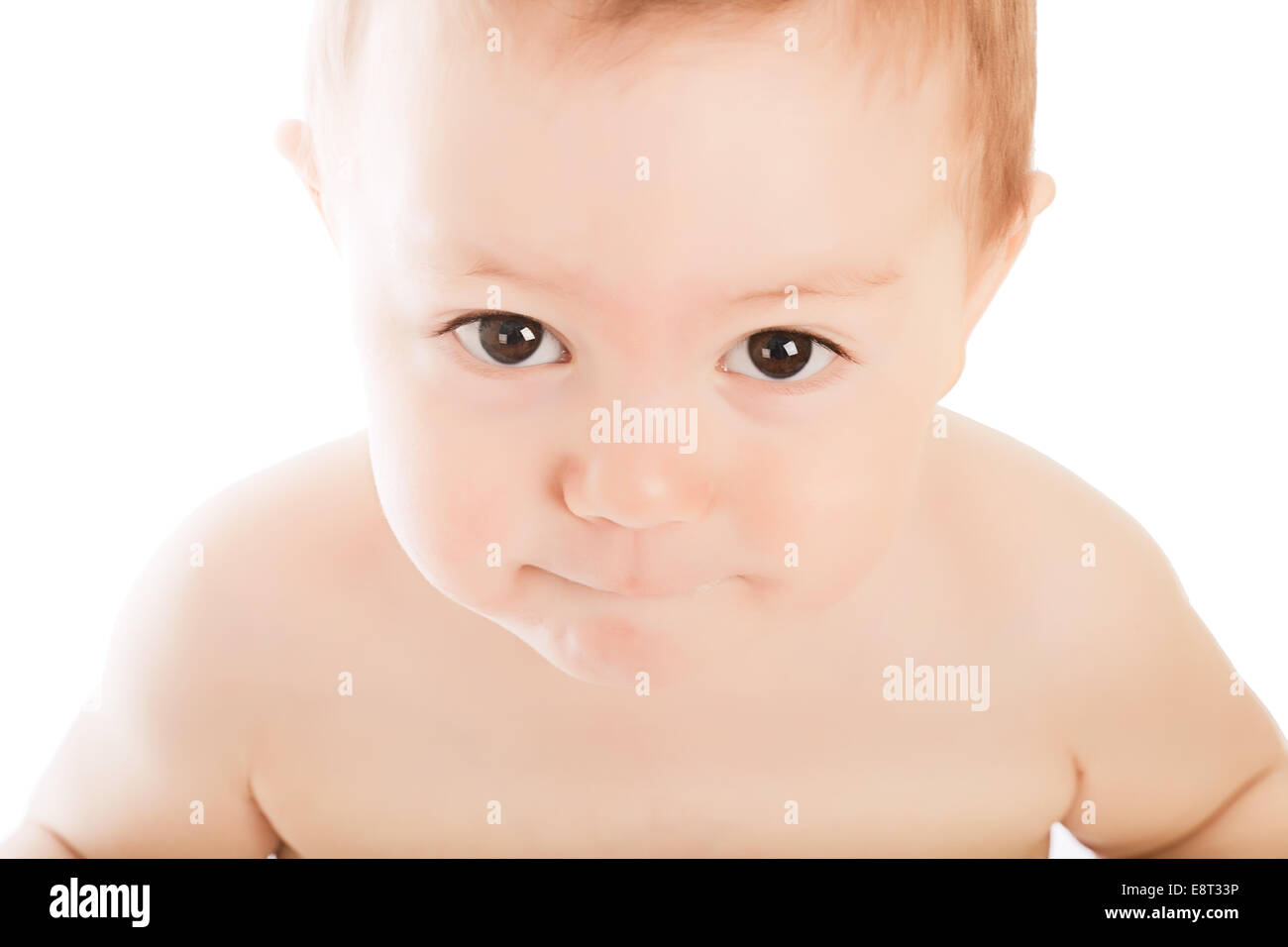 portrait of adorable baby on the white background Stock Photo - Alamy