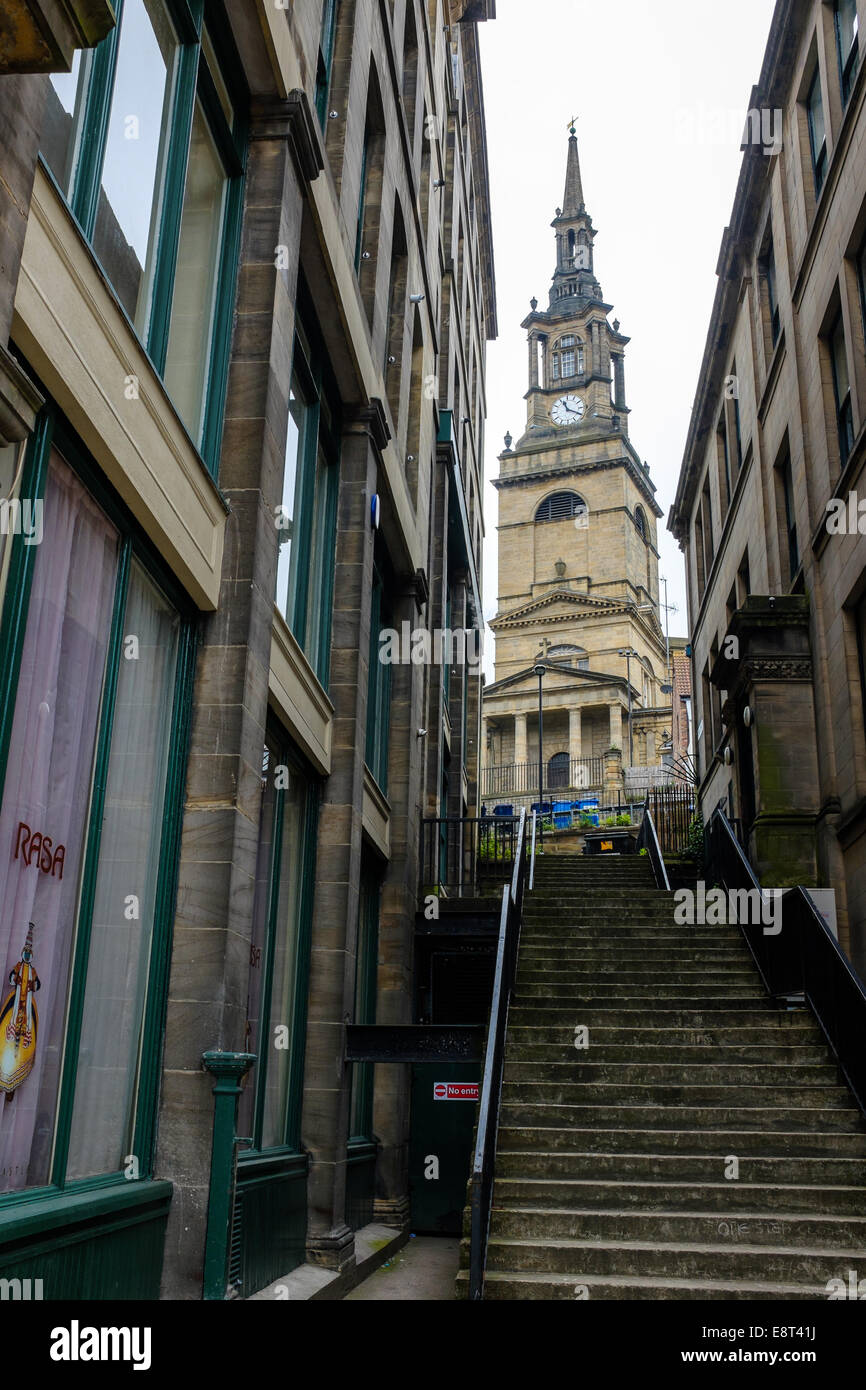 All Saints' Church Saint's viewed from Queen Street, Newcastle upon