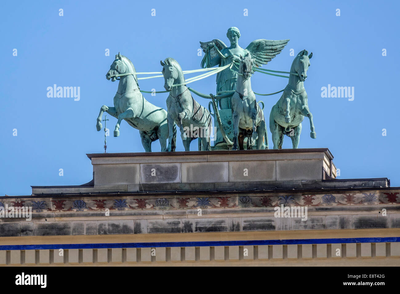 Angel on Four Horse Chariot Copenhagen Denmark Stock Photo