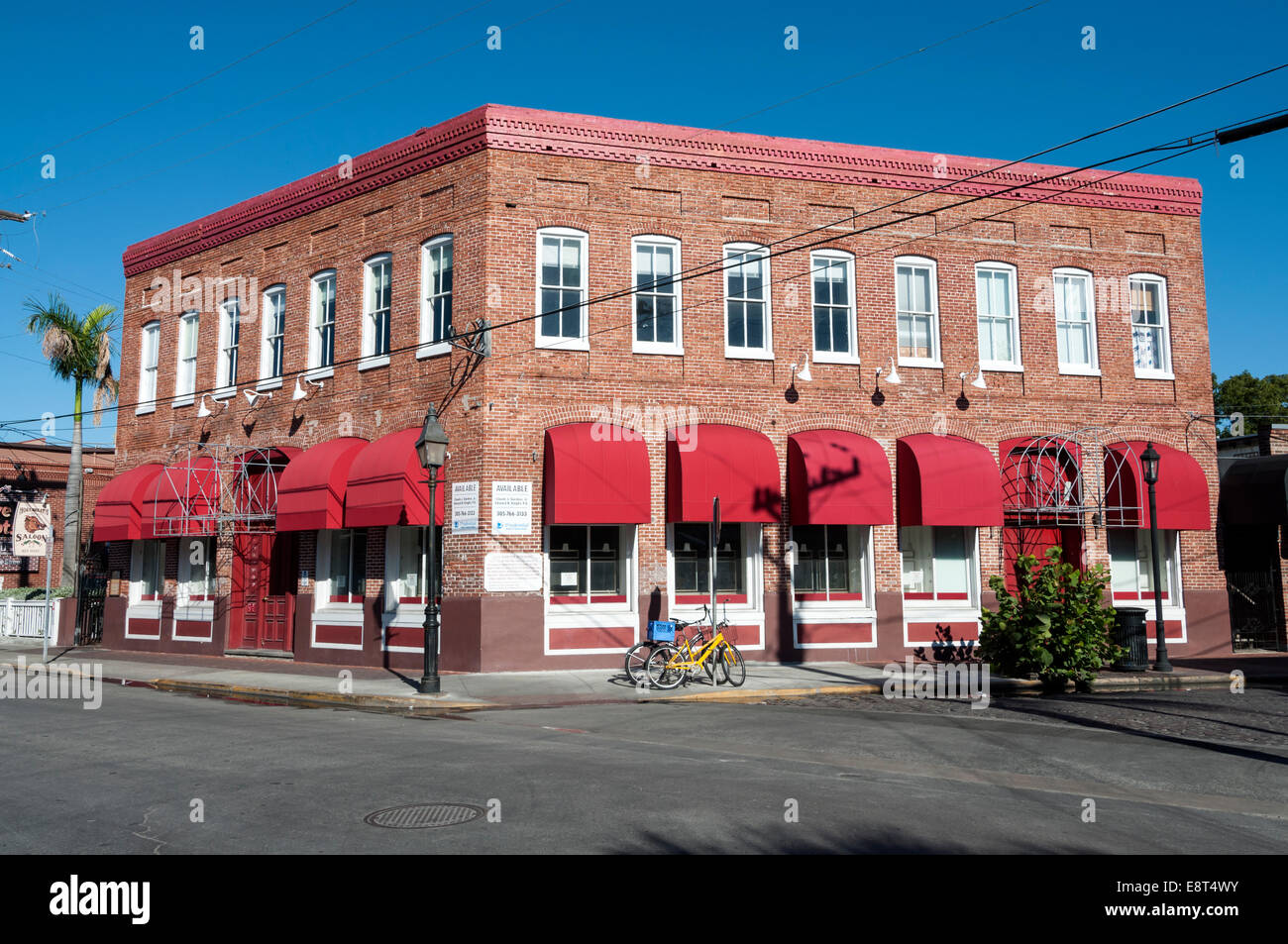 Red brick building in Key West, Florida, USA Stock Photo