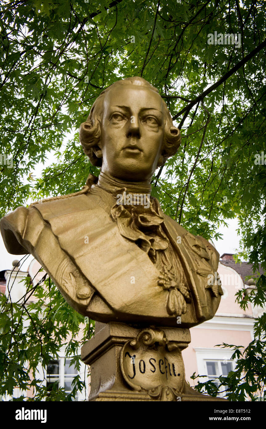 Statue of Emperor Joseph II., bust, memorial at Main square ...