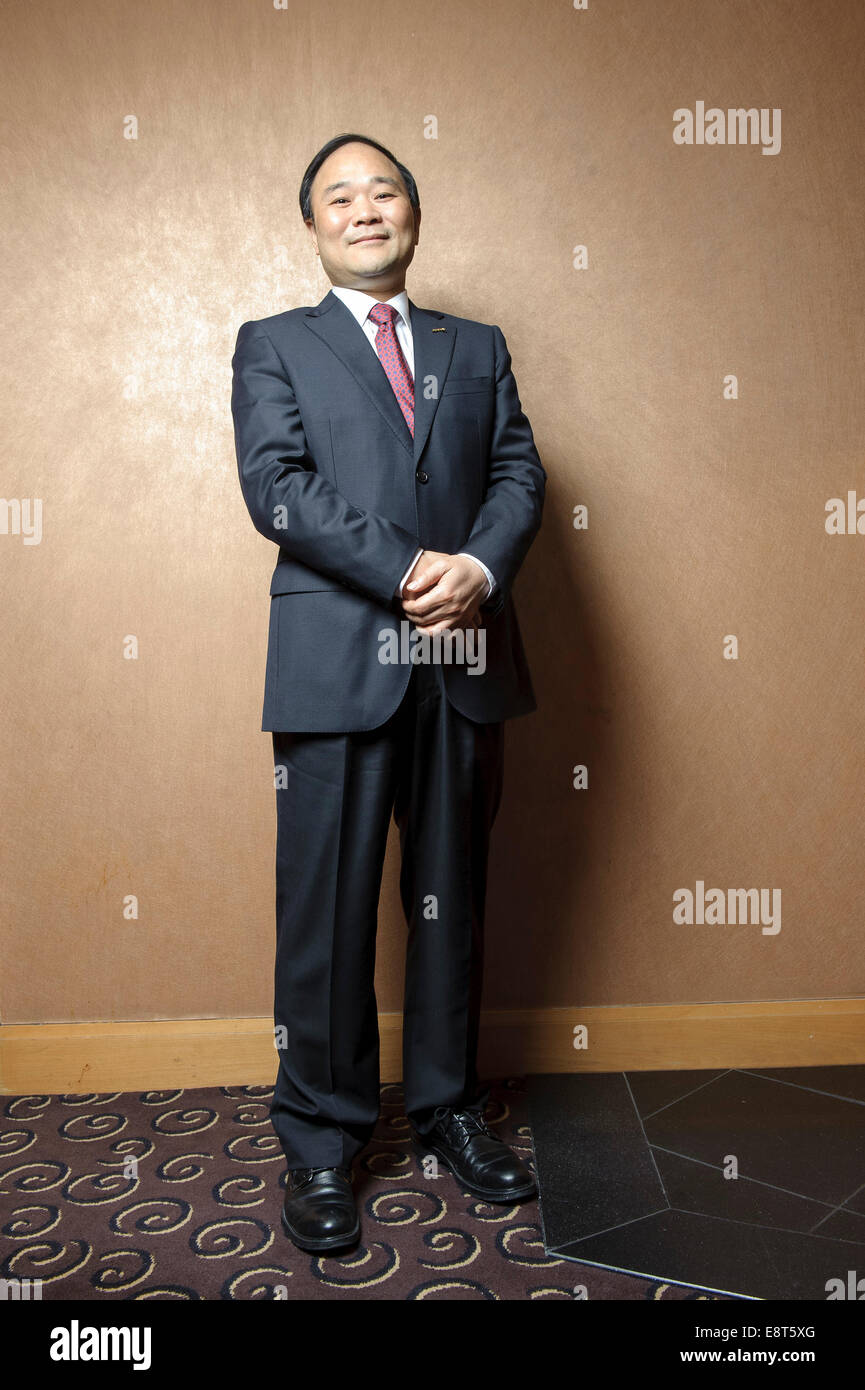 Li Shufu chairman of Geely and Volvo posing for the portrait in
