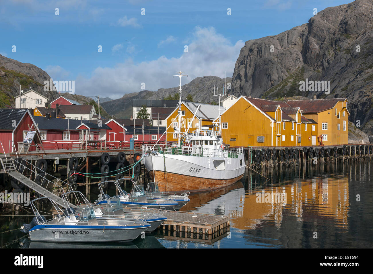 Houses And Harbour In The Village Of Nusfjord On Flakstad ya Island 