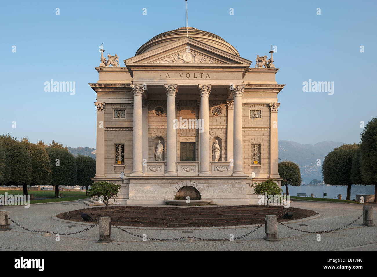 Museum Tempio Voltiano on Lake Como, dedicated to the Italian physicist Alessandro Volta, Como, Italy Stock Photo