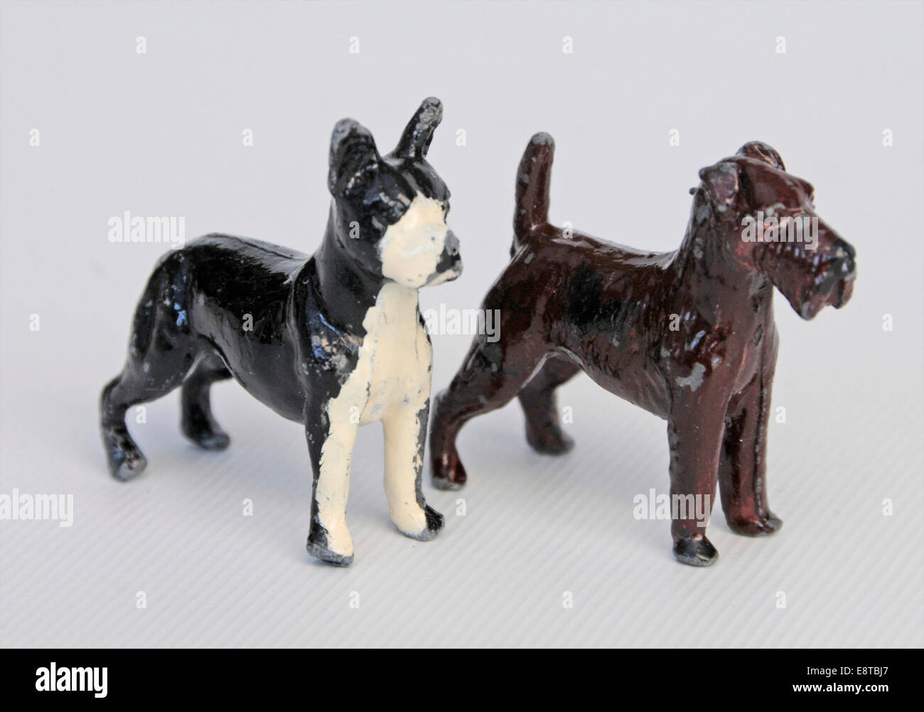 A vintage child's toy metal lead animals Stock Photo