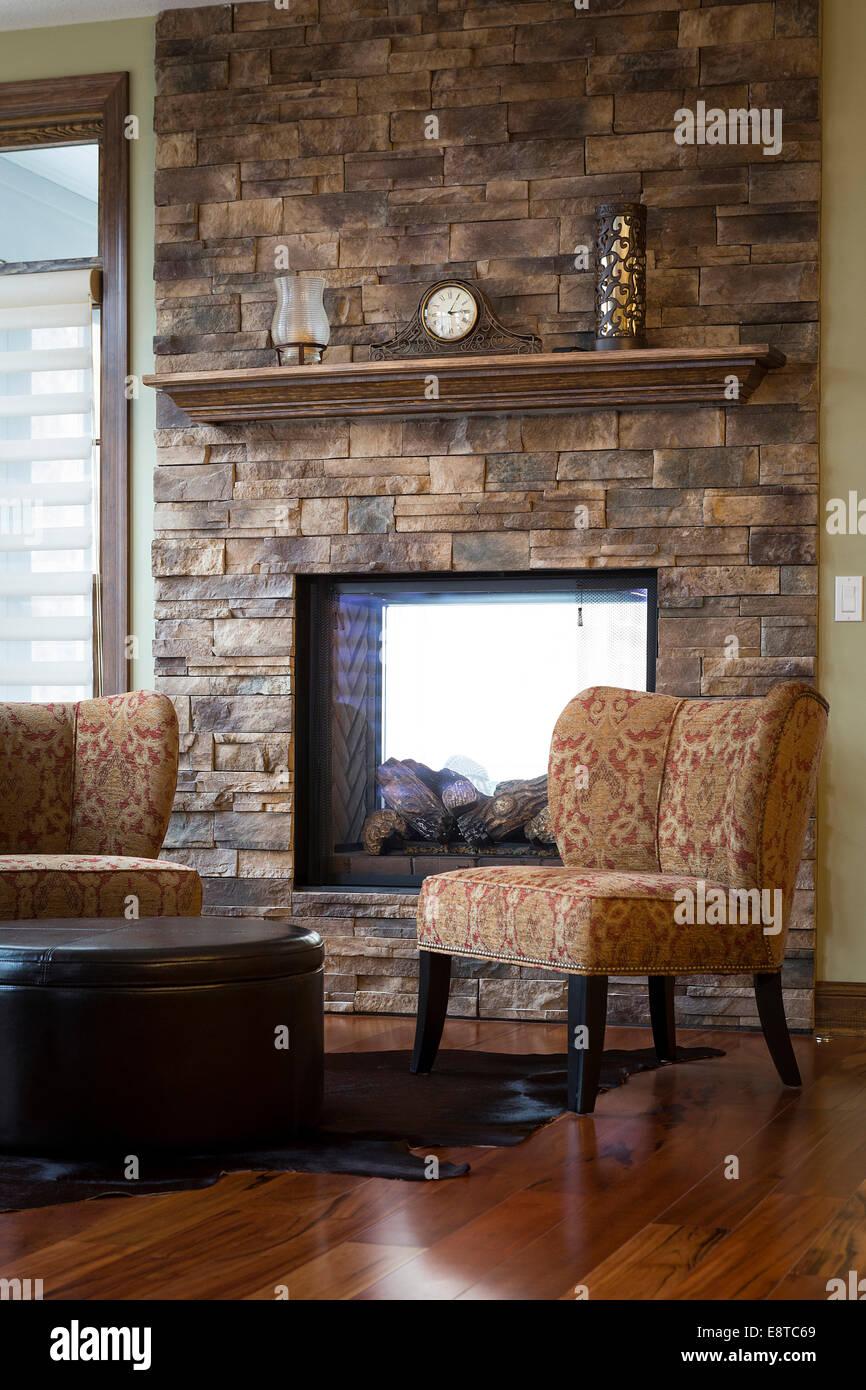 Chair Chairs Fireplace High Resolution Stock Photography and Images Alamy