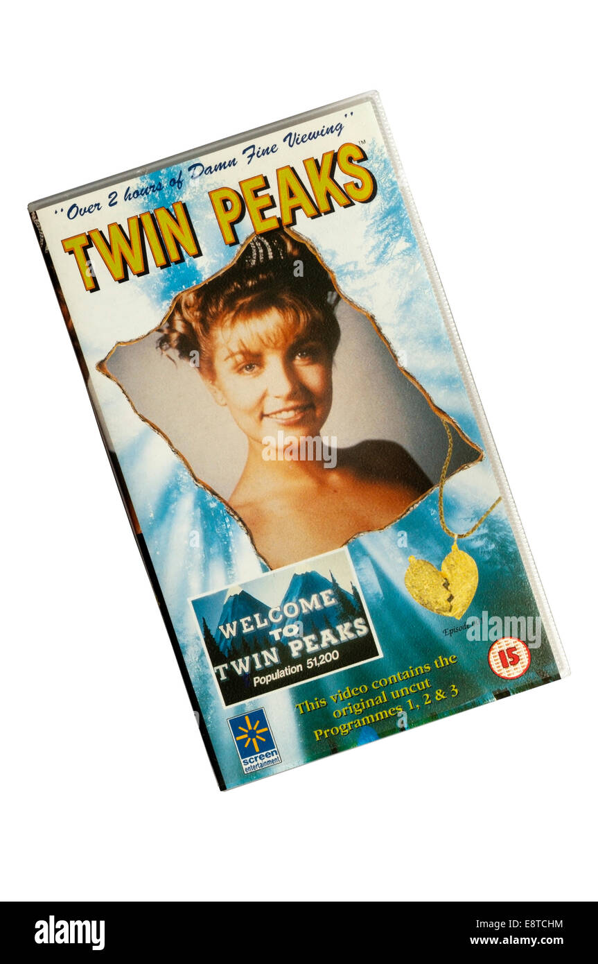 Original 1990s video of Twin Peaks Episodes 1-3 with Sheryl Lee as Laura Palmer on cover. Stock Photo