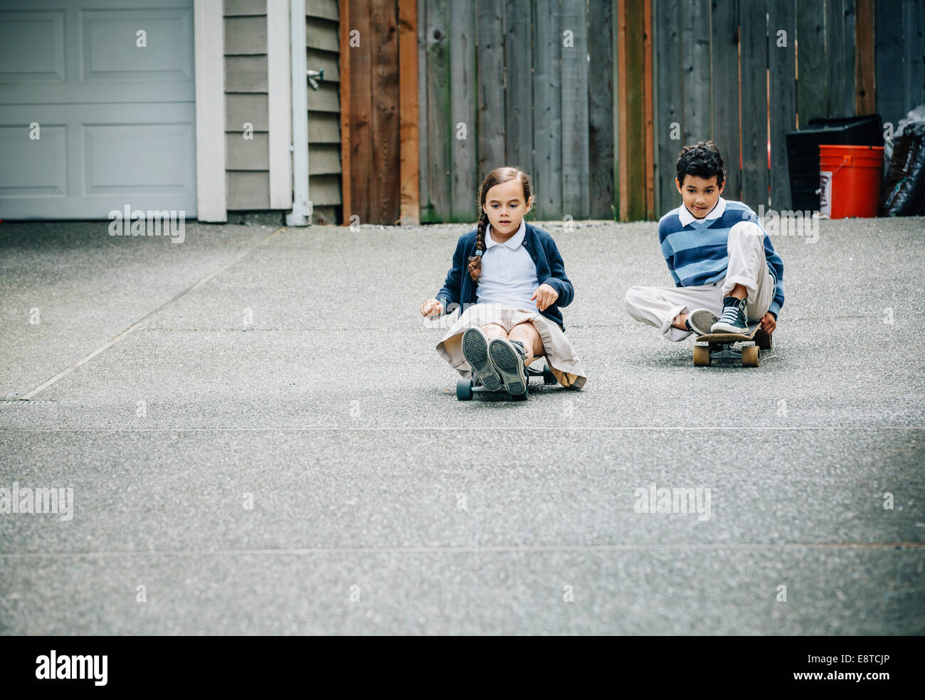 Brother sister riding together in hi-res stock photography and images ...