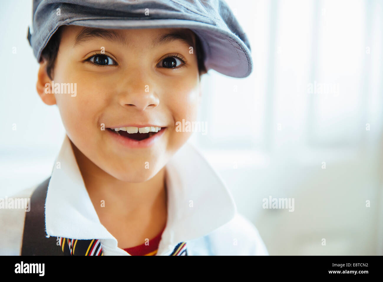 Mixed Race Boy Smiling Stock Photo Alamy