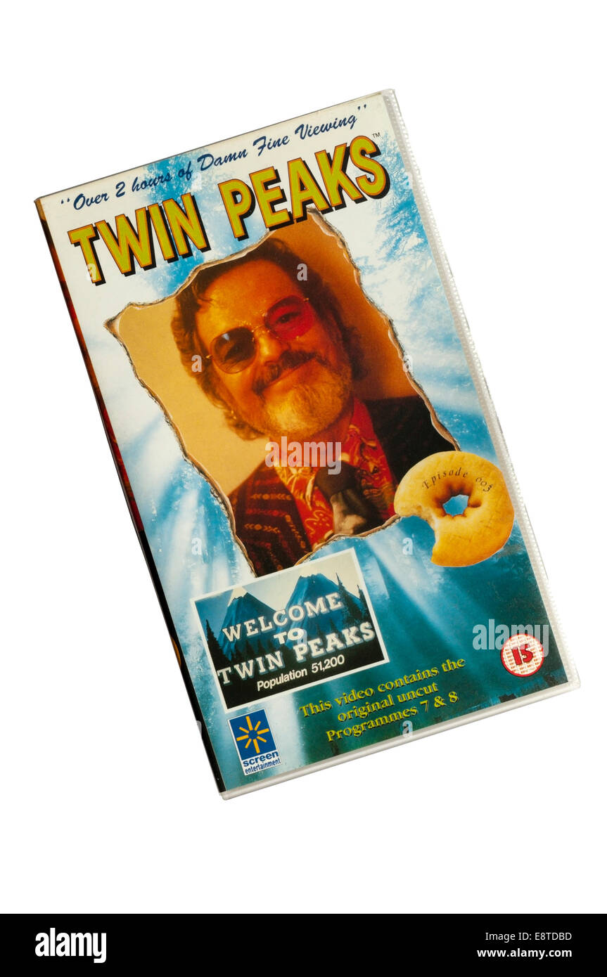 Original 1990s video of Twin Peaks Episodes 7-8 with Russ Tamblyn as Dr. Lawrence Jacoby on cover. Stock Photo