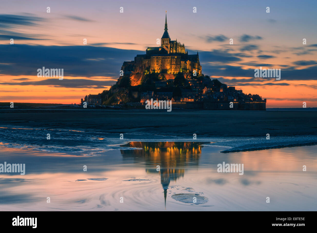 Mont Saint-Michel on the Normandy coast, France Stock Photo