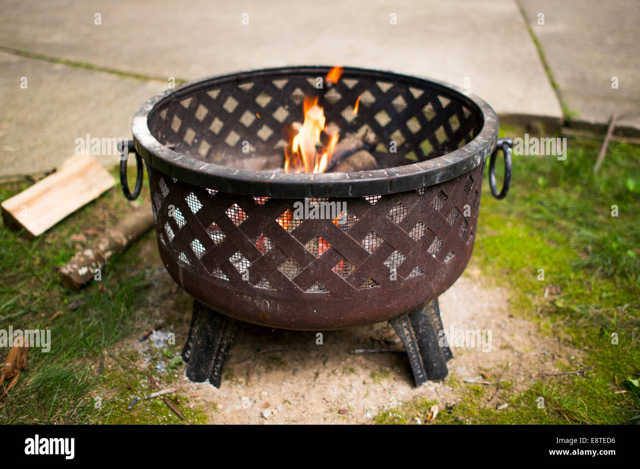 Self Contained Decorative Fire Pit Stock Photo 74296914 Alamy