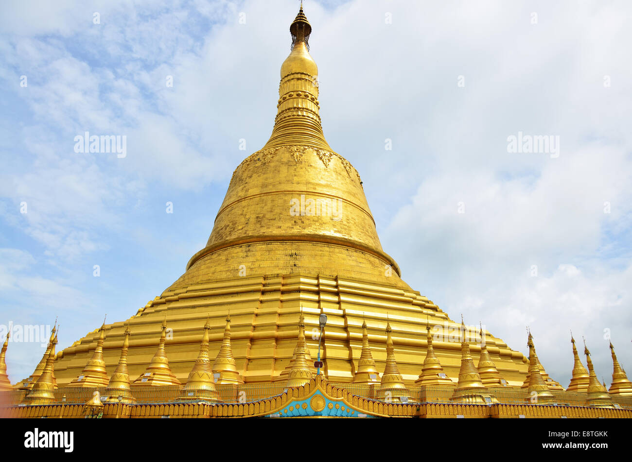 Shwemawdaw Paya Pagoda is a stupa located in Bago, Myanmar. It is often referred to as the Golden God Temple. Stock Photo