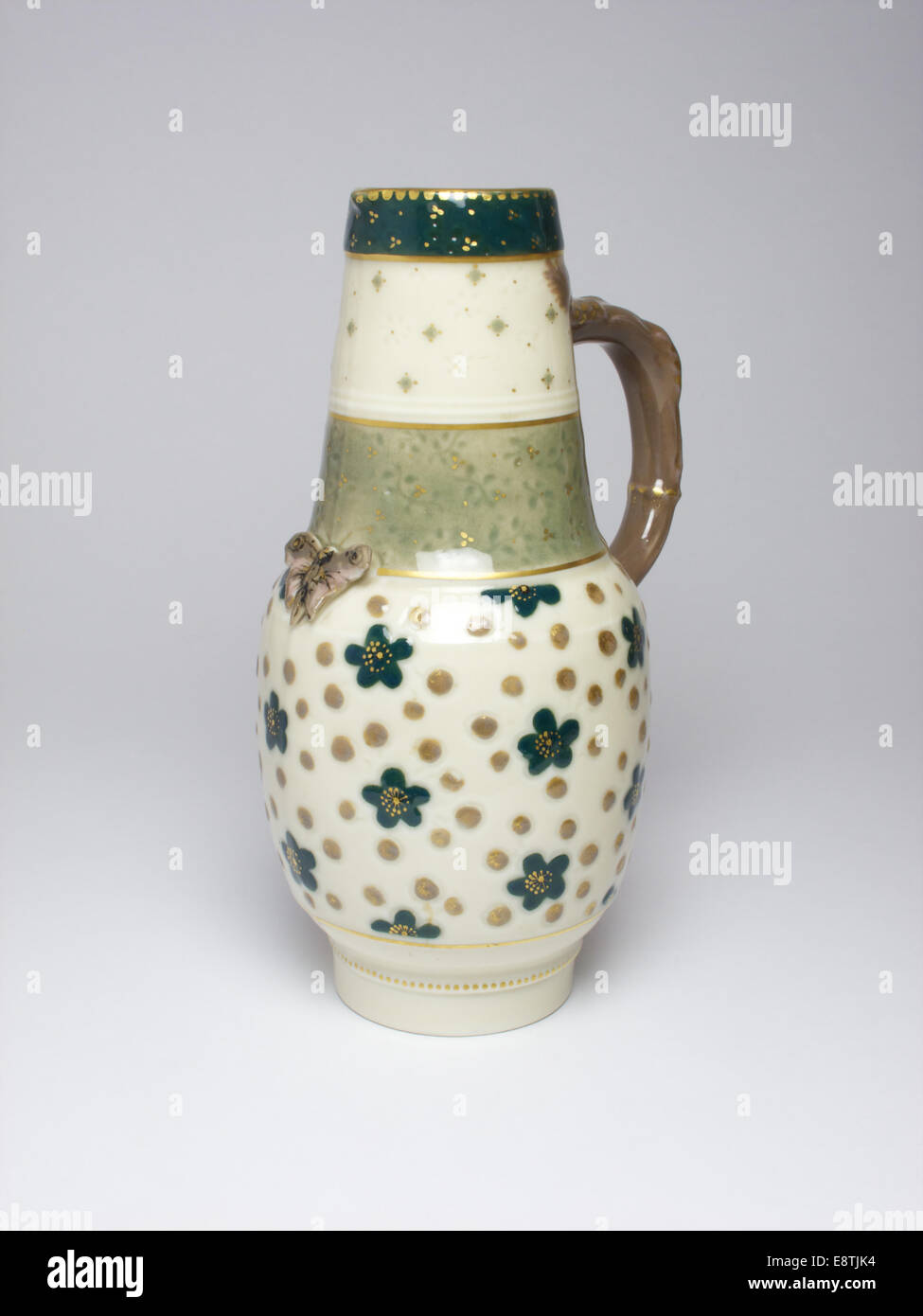 antique Haviland limoges porcelain jug/vase designed by Ernest Chaplet Stock Photo