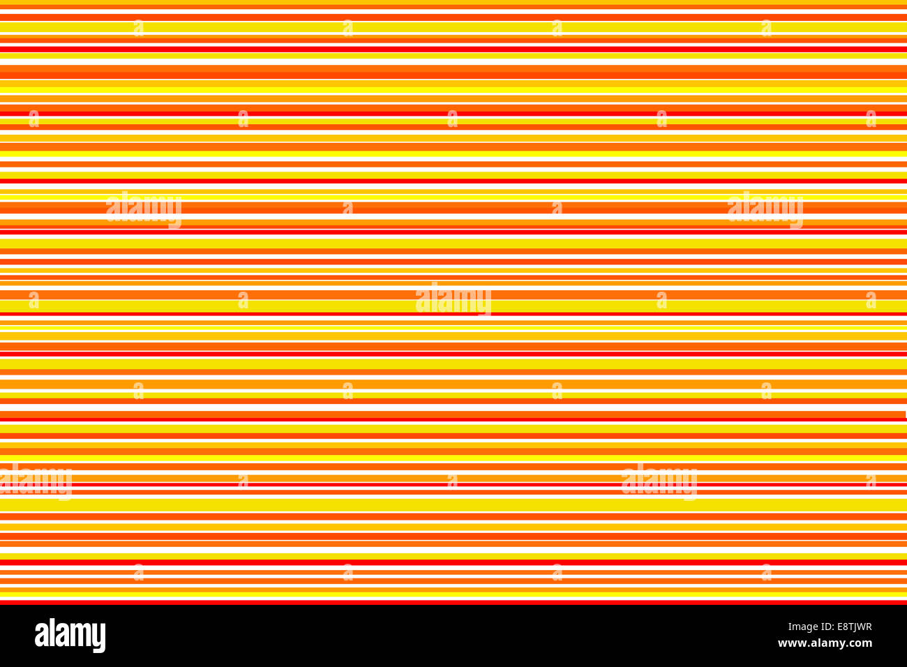 Red Orange and yellow horizontal thin stripe pattern. Stock Photo