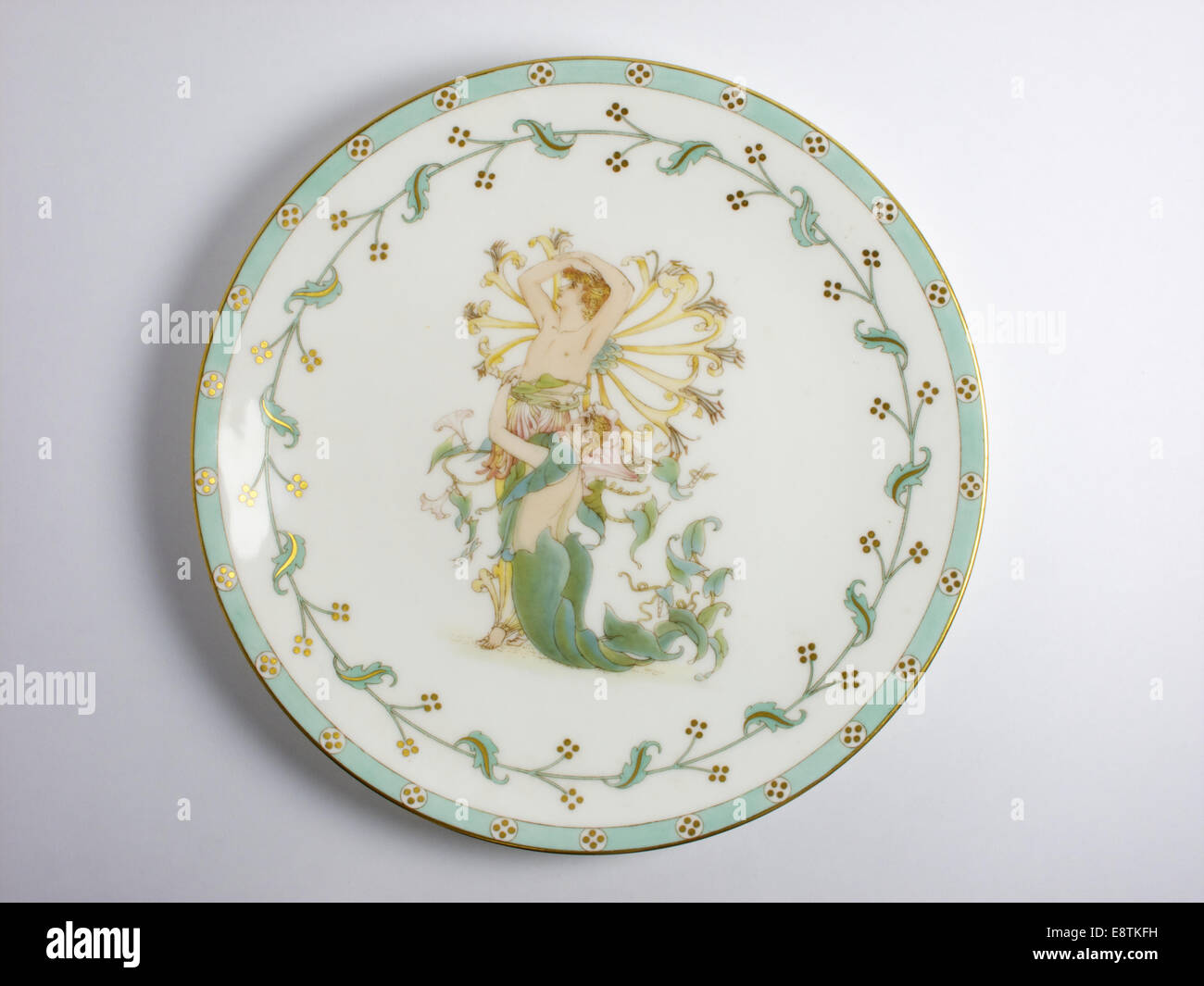 Minton Walter Crane Flora's Feast porcelain plate plate 1889 Stock Photo