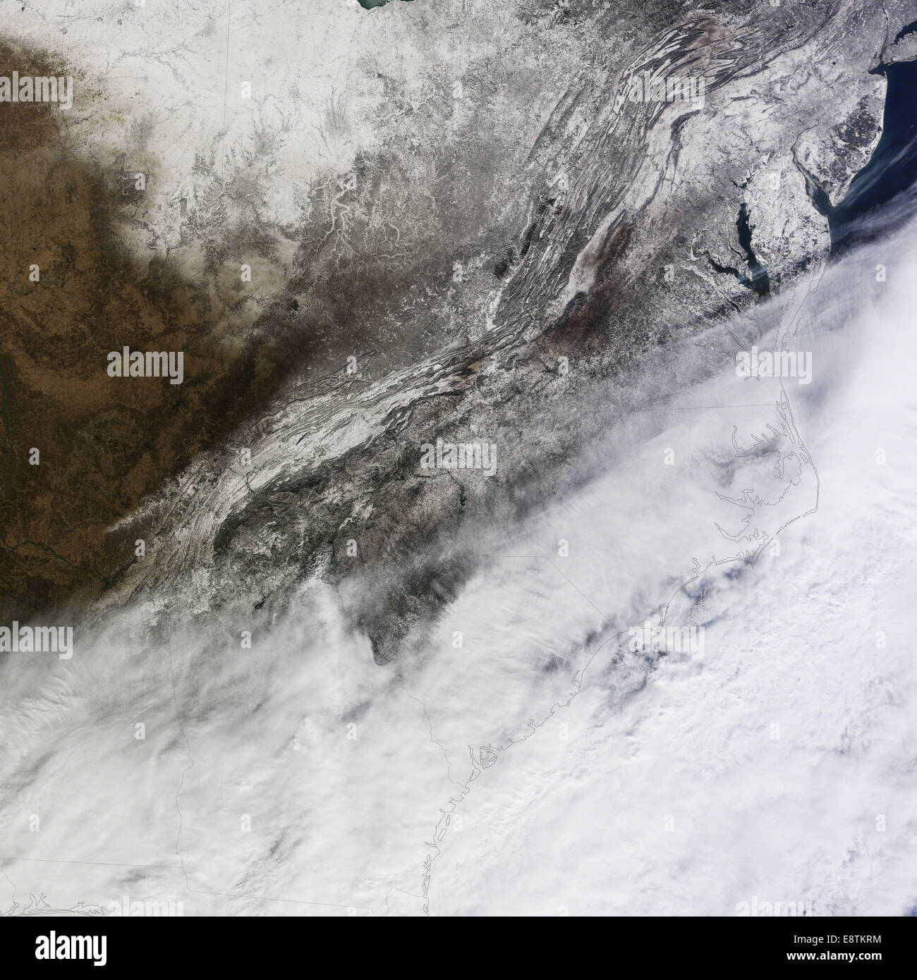 Earth NASA NASA Goddard Weather snow storm winter Stock Photo
