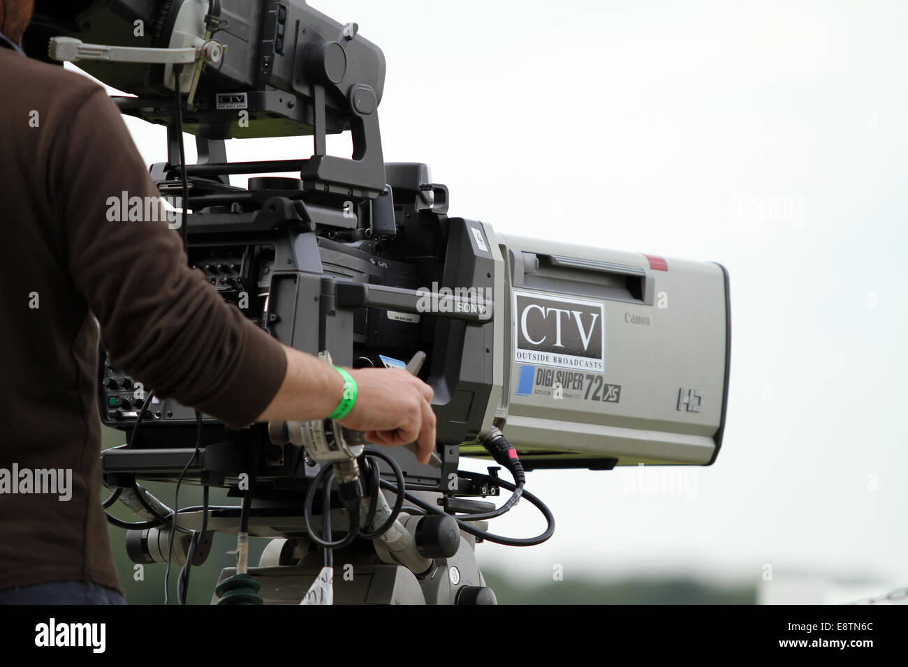 Outside broadcast TV camera Stock Photo Alamy