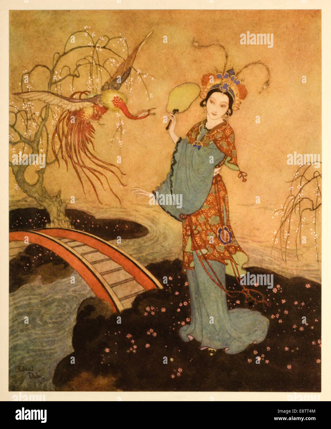 Princess Badoura - Edmund Dulac illustration from ‘Stories from the Arabian nights’. See description for more information Stock Photo