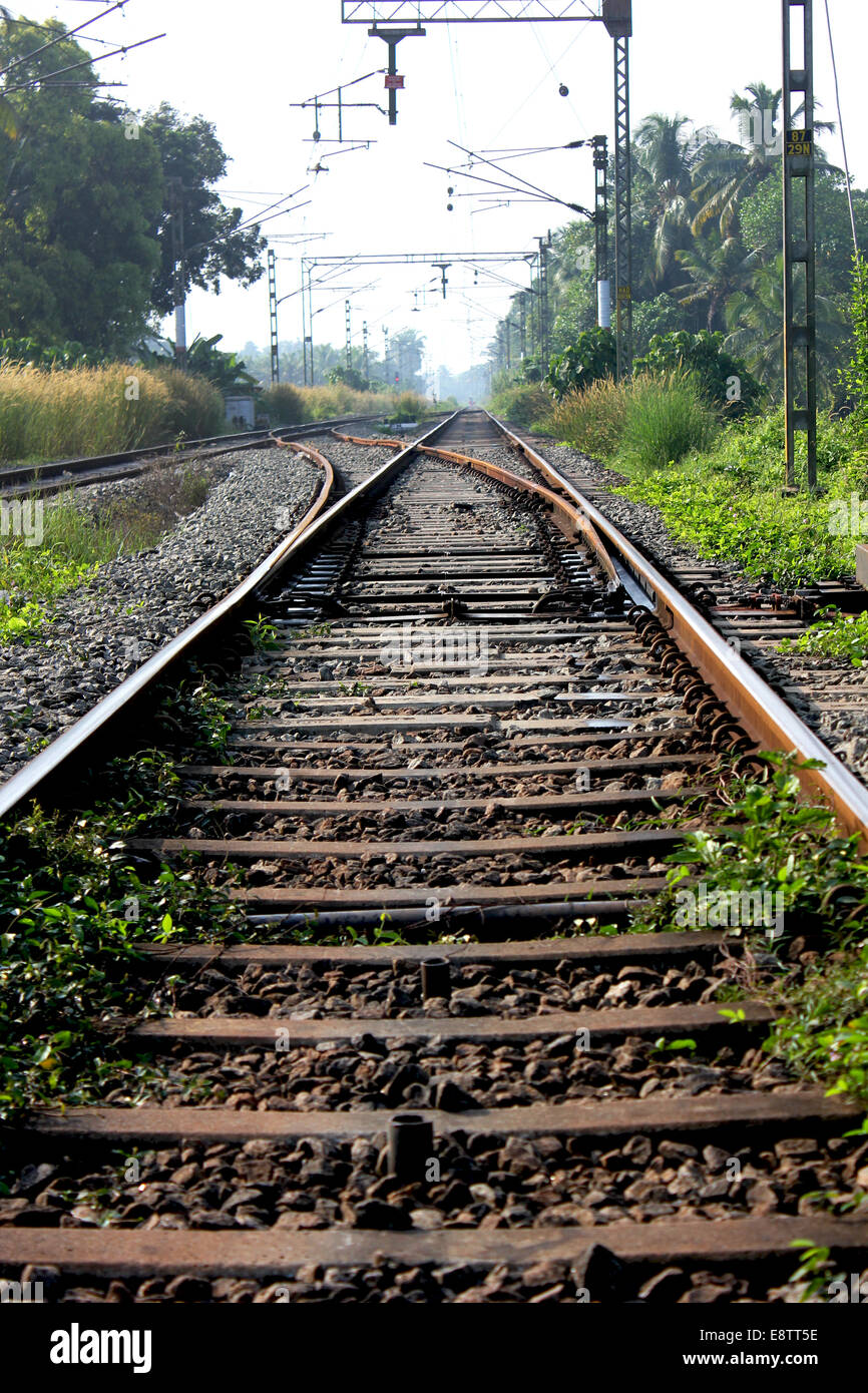 railway track India Stock Photo