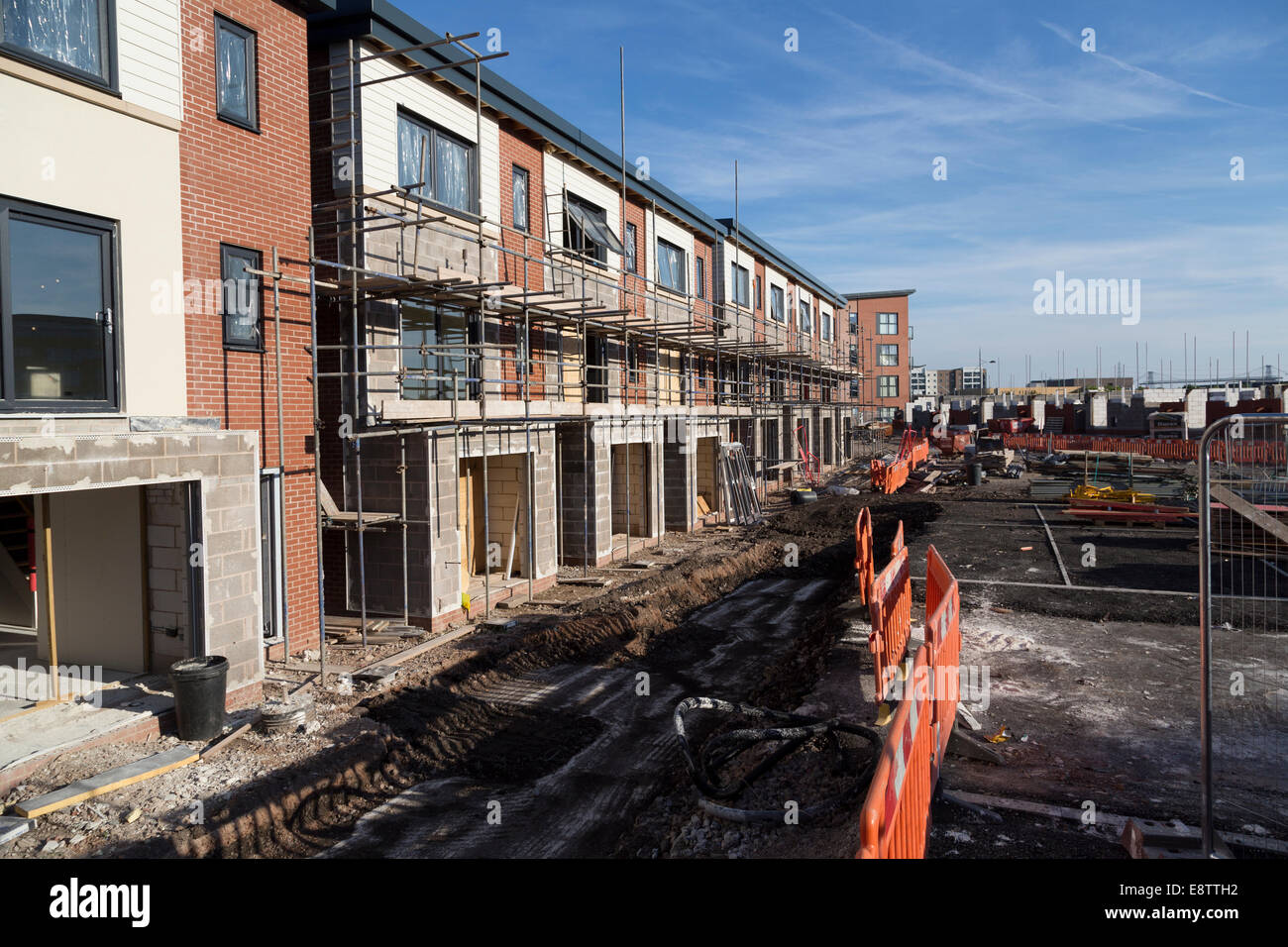 New housing under construction, Newport, Wales, UK Stock Photo