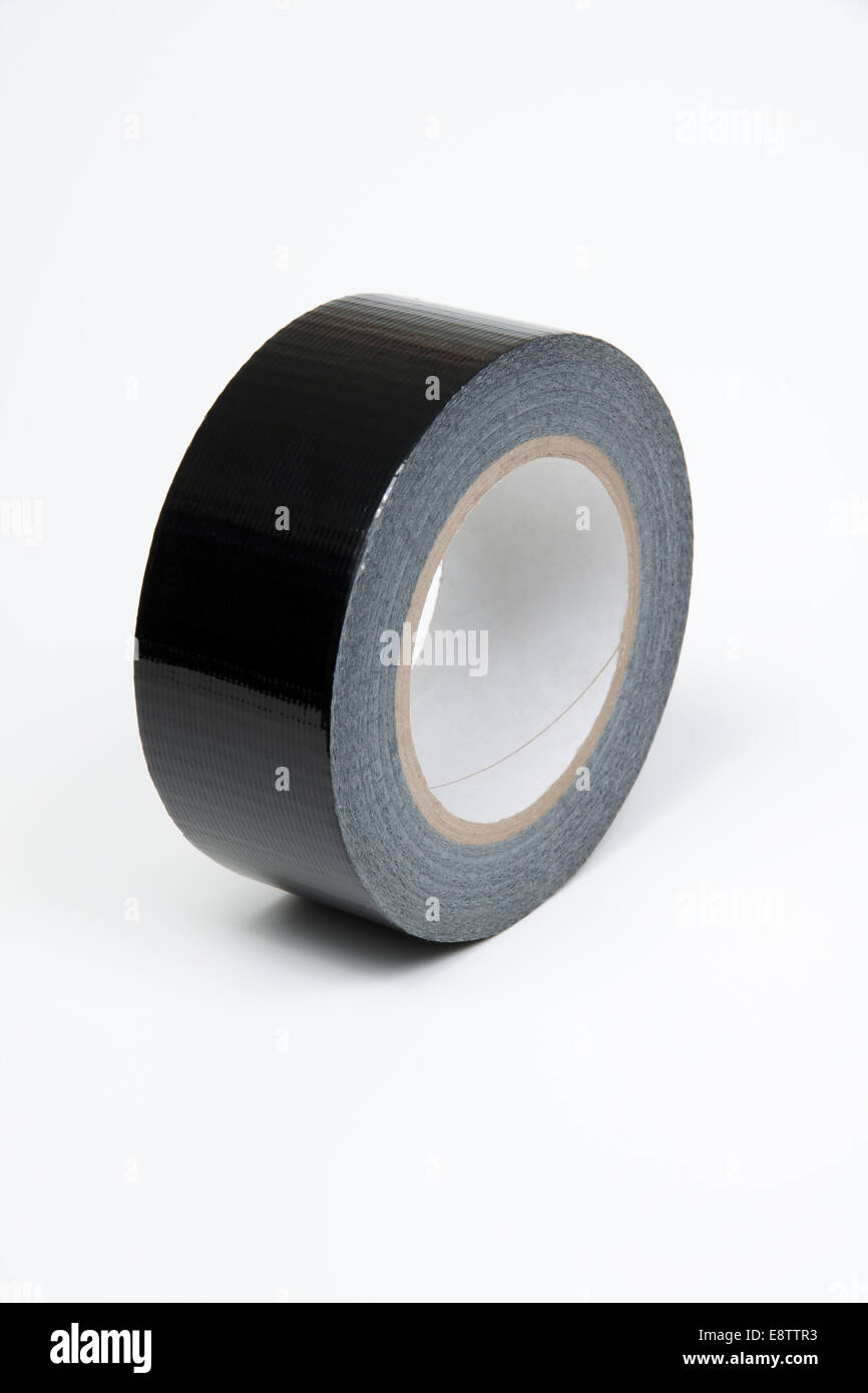 Black duct tape used in industry and around the home studio isolated