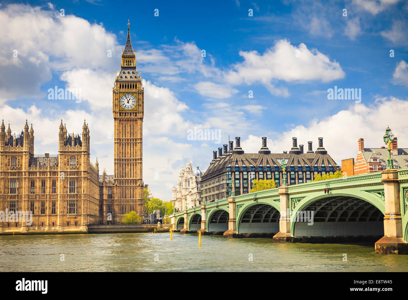 Big Ben and Houses of Parliament Stock Photo