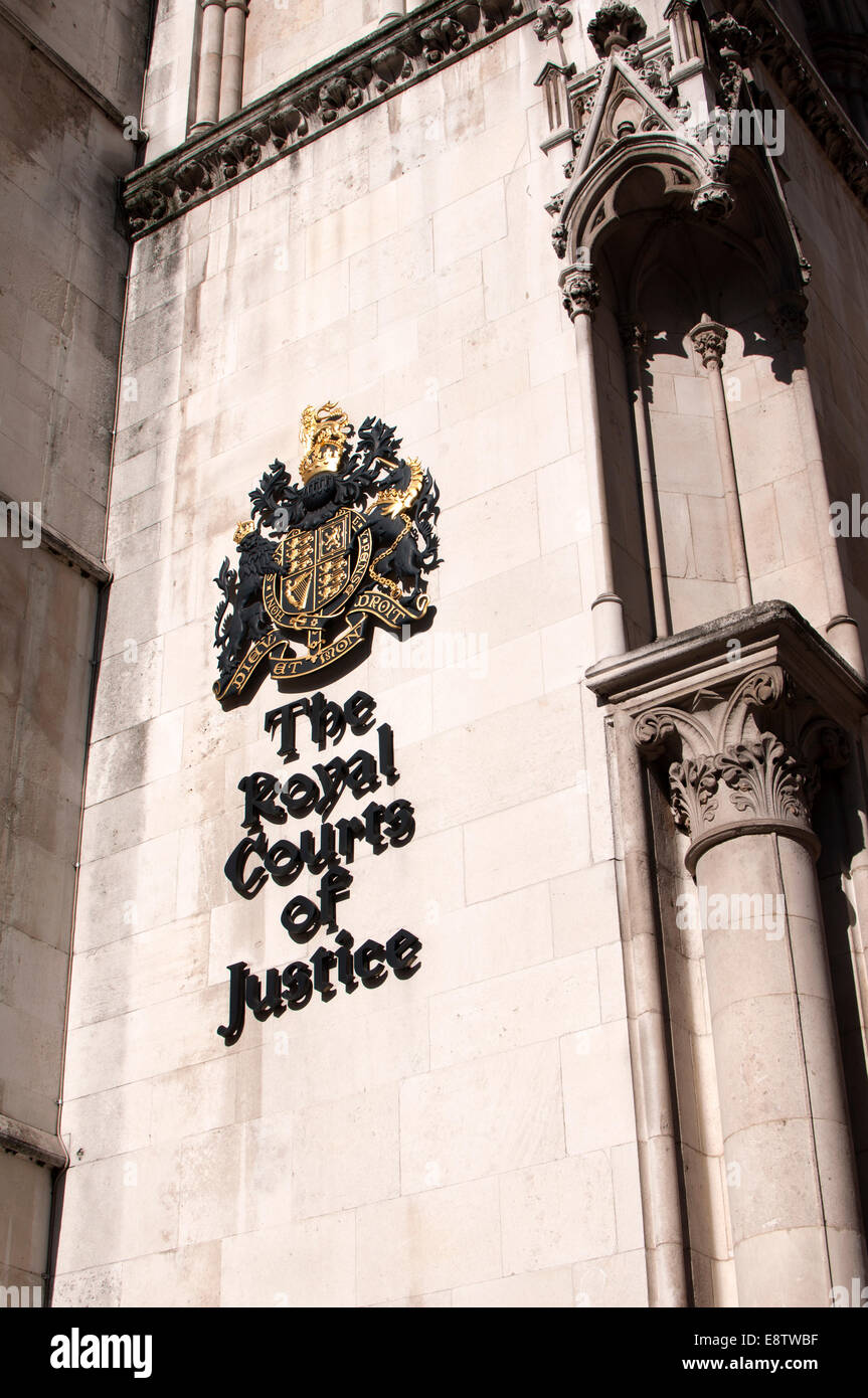 The Royal Courts of Justice, The Strand, London, UK Stock Photo