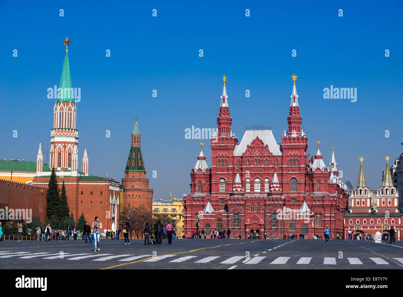 National Historic Museum at Red Square in Moscow, Russia Stock Photo ...