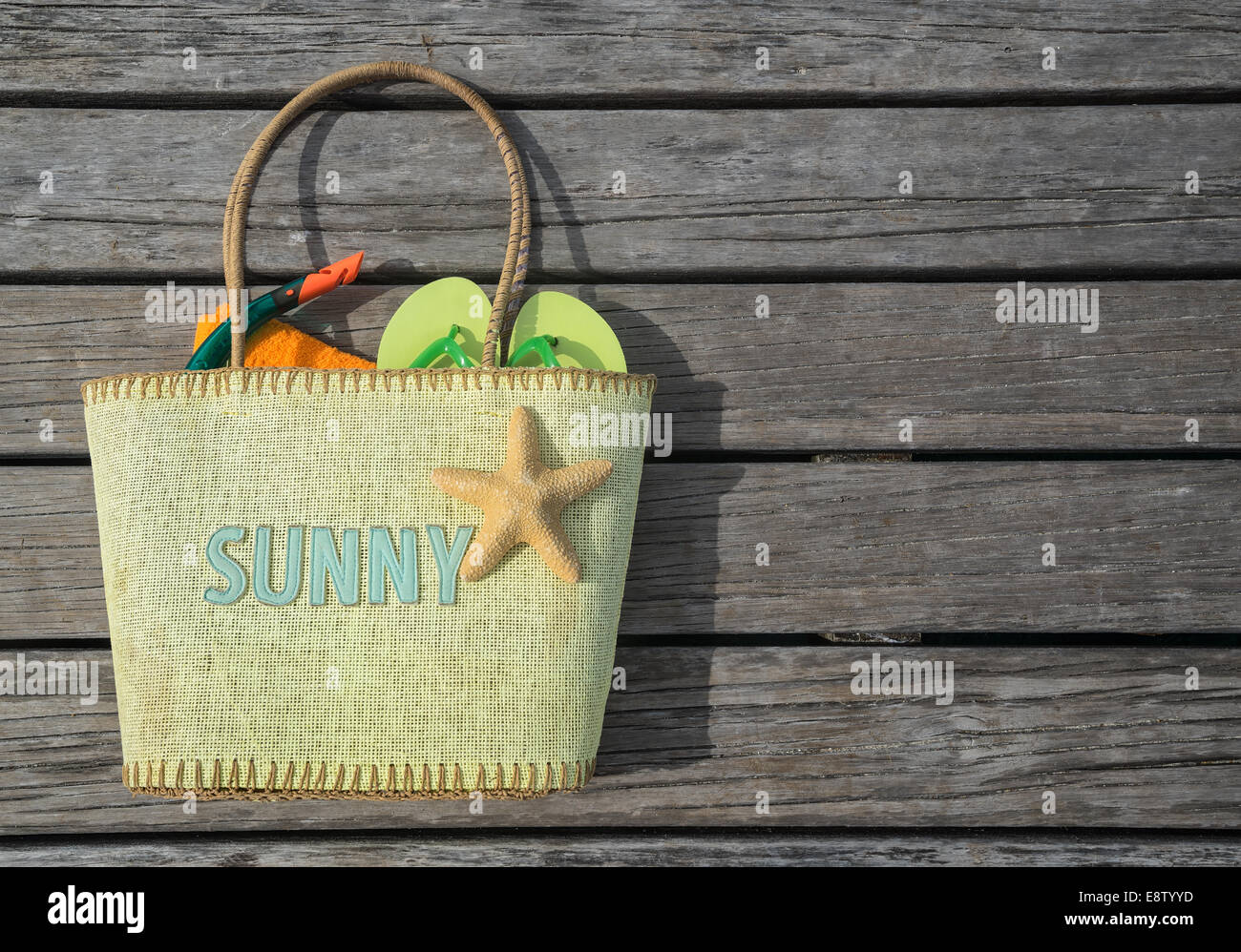 wood beach bag