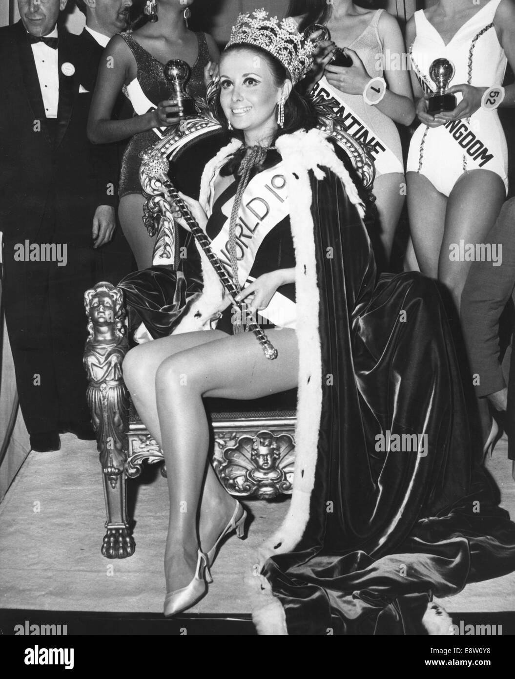 London, UK, UK. 16th Nov, 1967. MADELEINE HARTOG-BEL, 21-year-old Miss Peru, is crowned Miss World 1967 at the Lyceum Ballroom in London. After making it to the semi-finals of the Miss Universe pageant in 1966, she went on to win the Miss World title in London, UK the following year. After Miss World, she lived in Paris, France for many years, and now she resides in a South Florida island. She is married and has a daughter. © KEYSTONE Pictures/ZUMA Wire/ZUMAPRESS.com/Alamy Live News Stock Photo