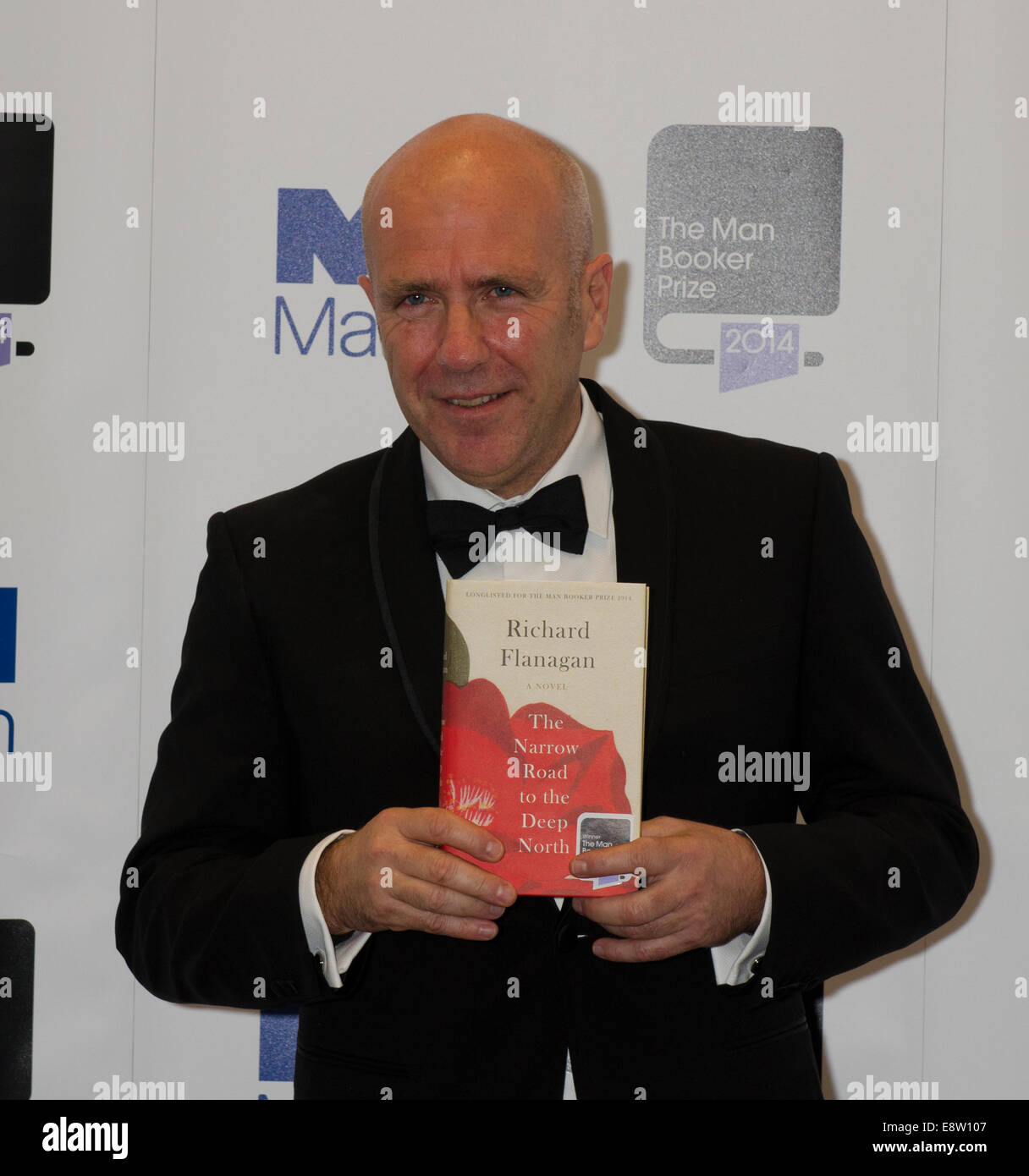 Man Booker Prize for Fiction 2014 winner Richard Flanagan for The Narrow Road to the Deep North. London, UK 14th October, 2014. Credit:  Prixnews/Alamy Live News Stock Photo