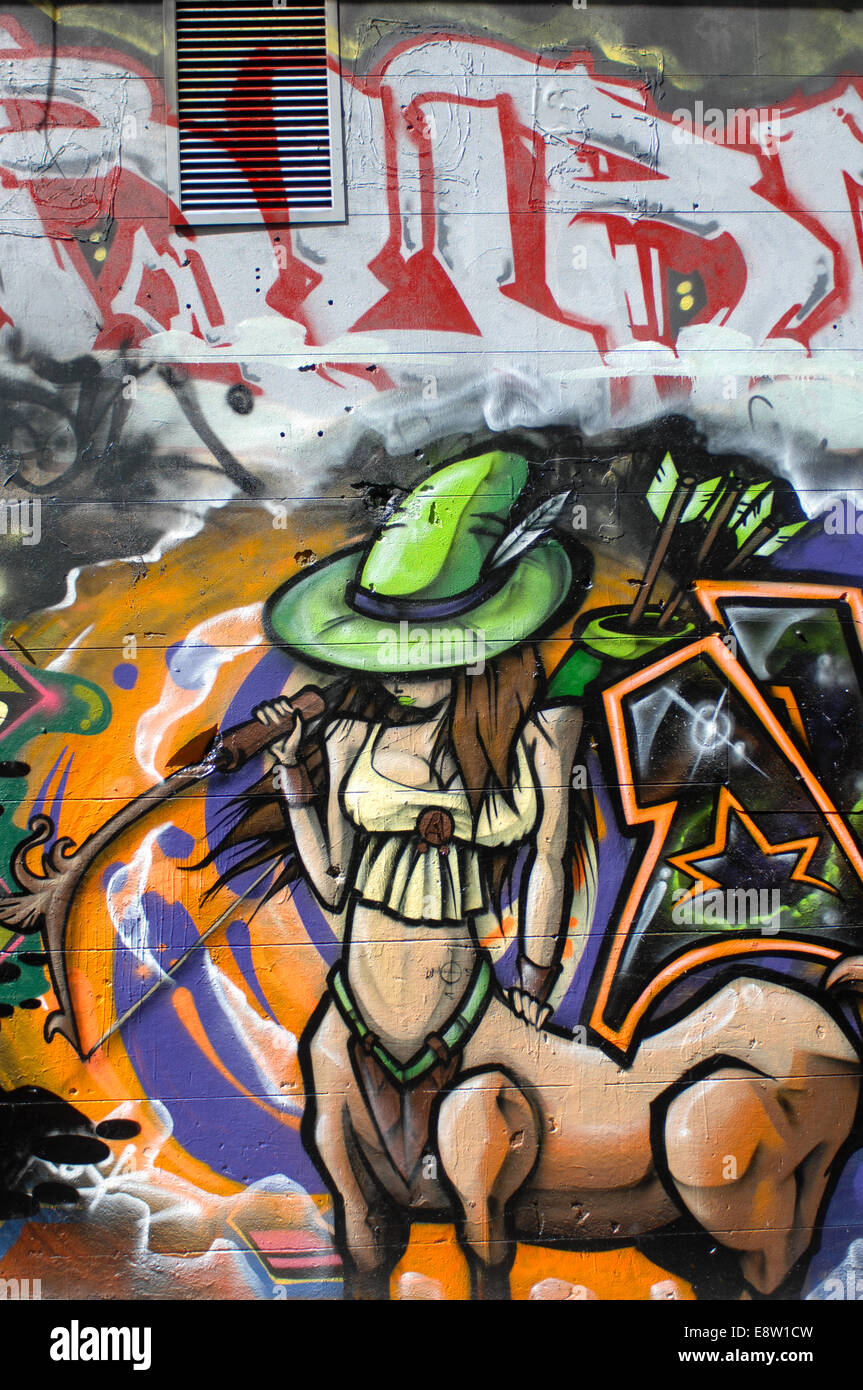 Rutledge Lane, Melbourne in Australia is where street artists are