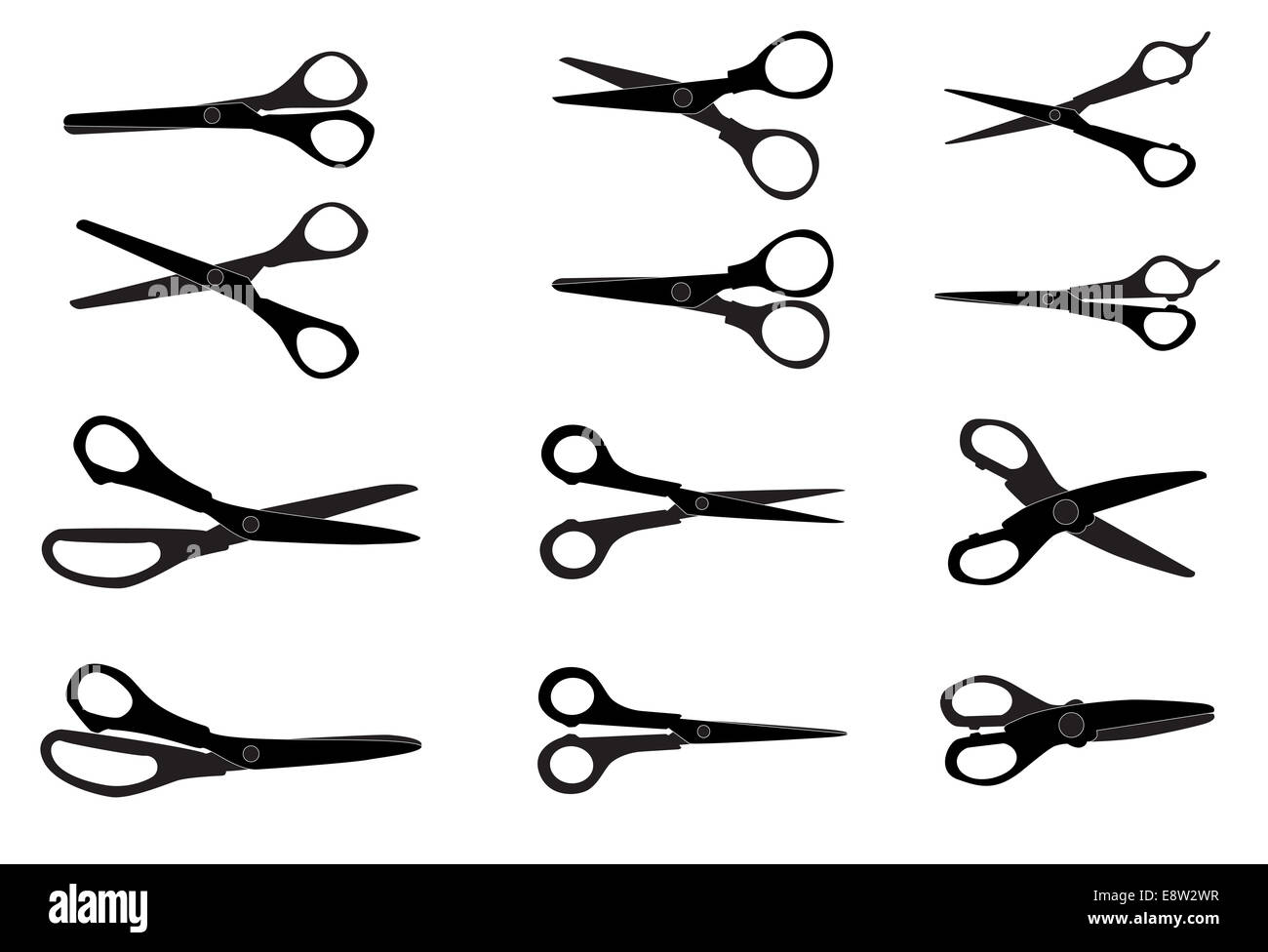 Set of Cutting Scissors. Vector Illustration Stock Photo Alamy