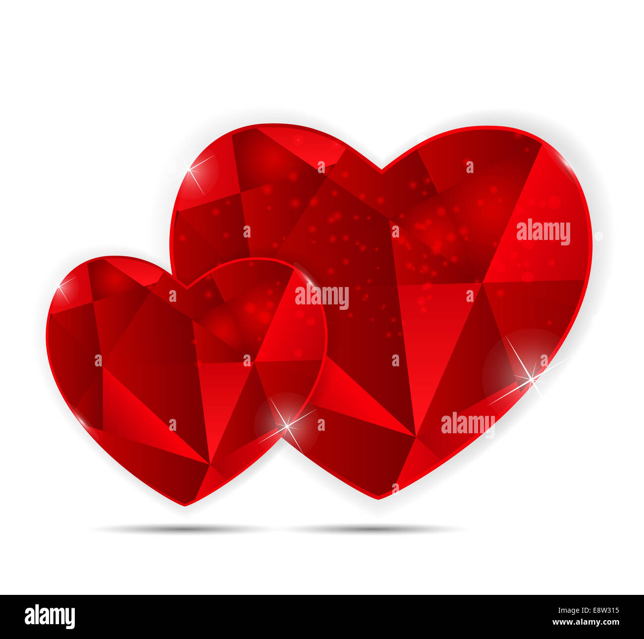 Happy Valentines Day Card with Heart. Vector Illustration Stock Photo ...