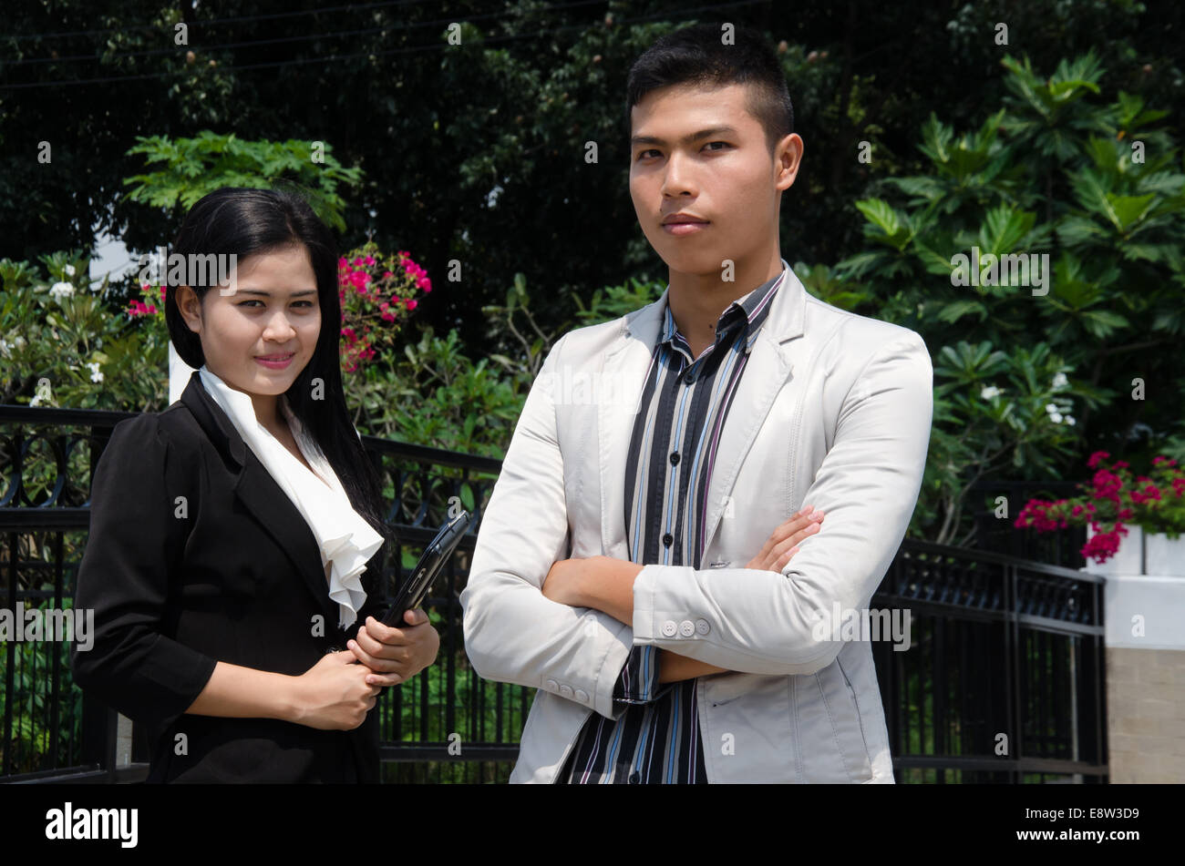 Asian couple outdoor hi-res stock photography and images - Alamy