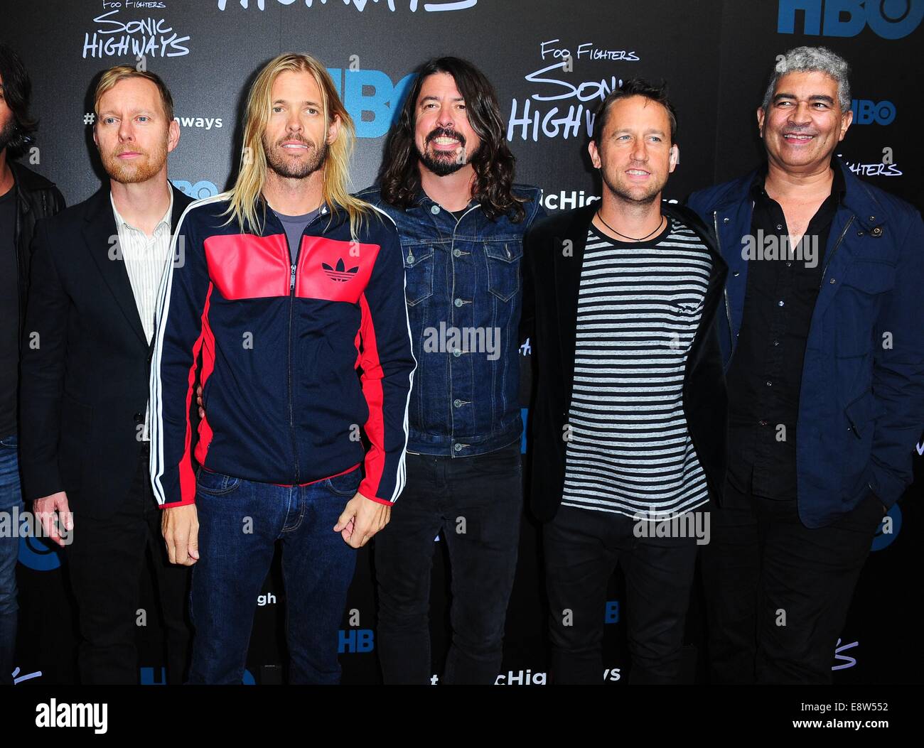 New York, NY, USA. 14th Oct, 2014. Nate Mendel, Taylor Hawkins, Dave ...