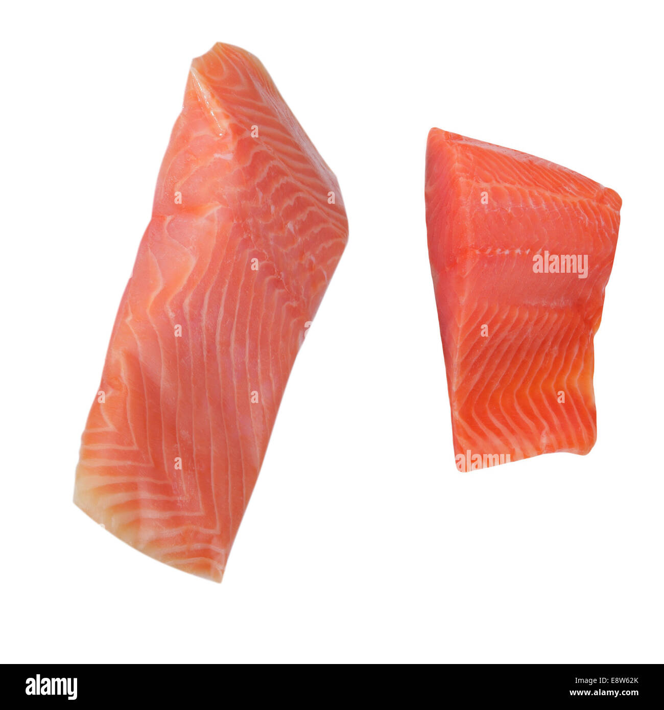 Two Piece of Red Fish Fillet Isolated on White Stock Photo - Alamy