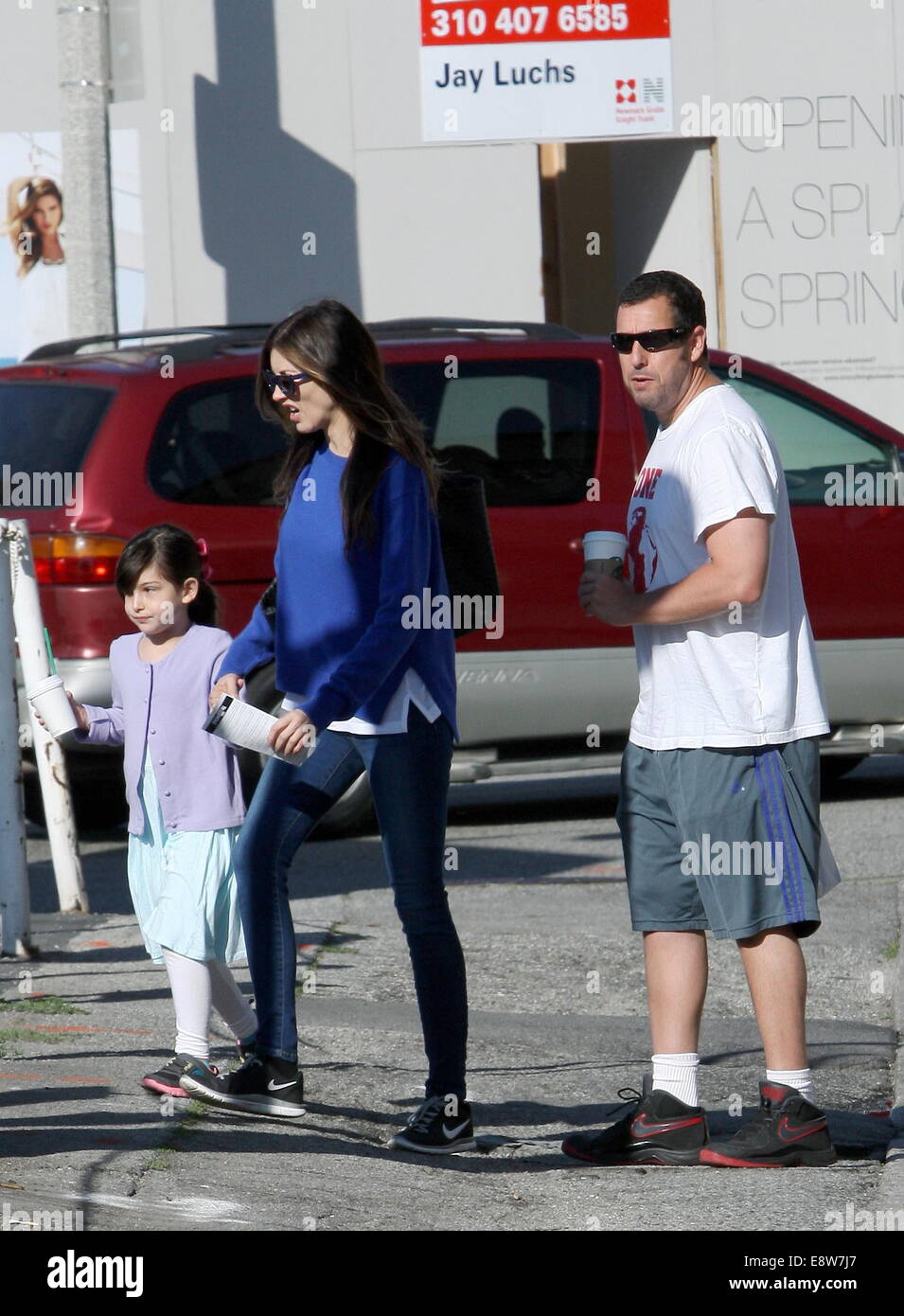 Adam Sandler out with his family in Brentwood Featuring: Adam Sandler