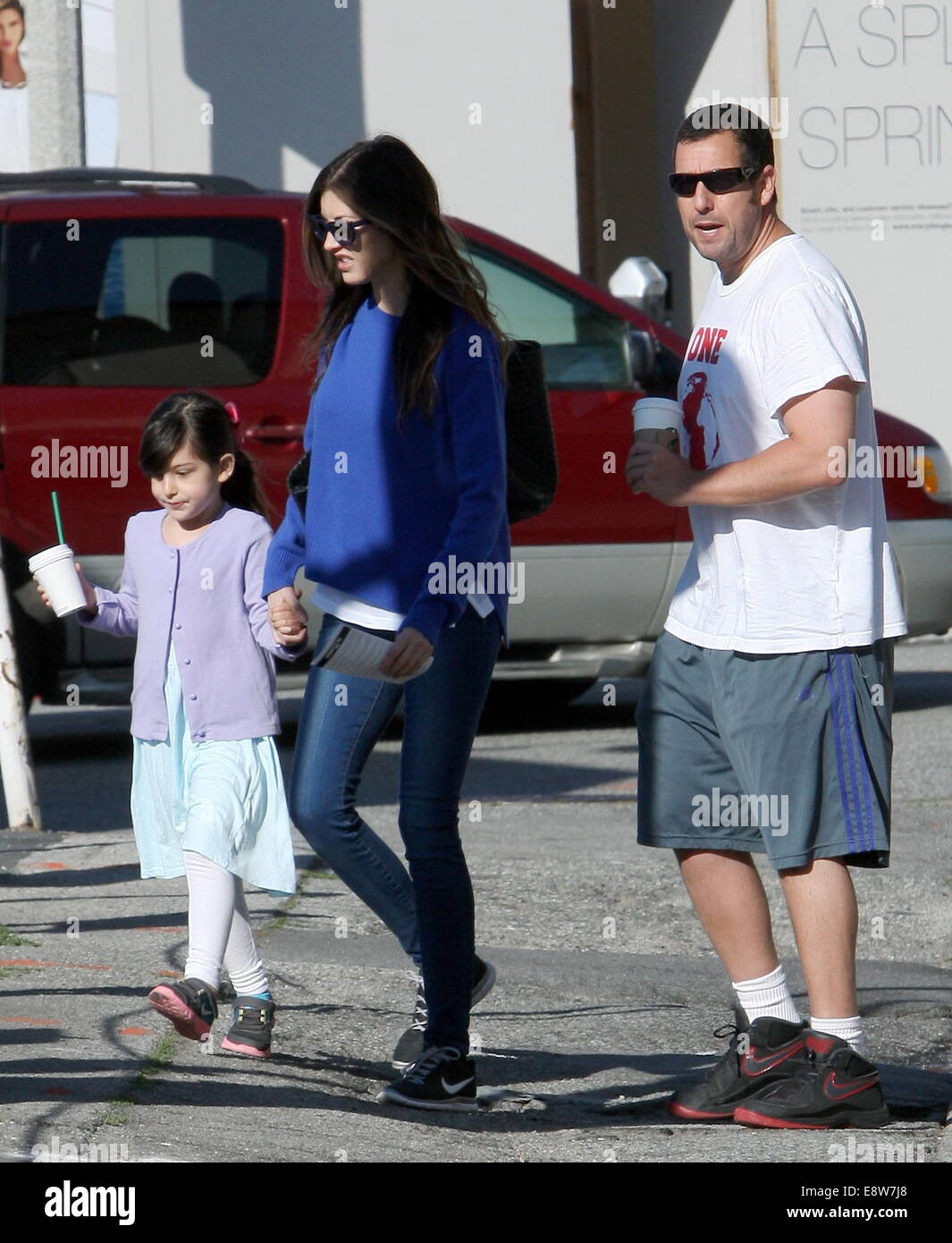 Adam Sandler out with his family in Brentwood Featuring: Adam Sandler