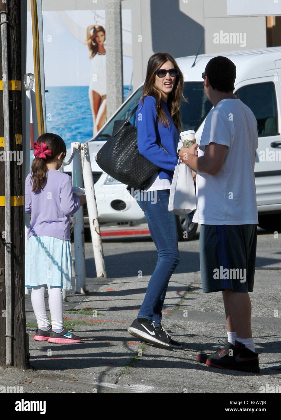 Adam Sandler out with his family in Brentwood Featuring: Adam Sandler