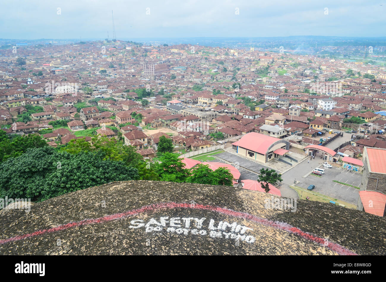 Aerial view of the city of Abeokuta, kogi Nigeria