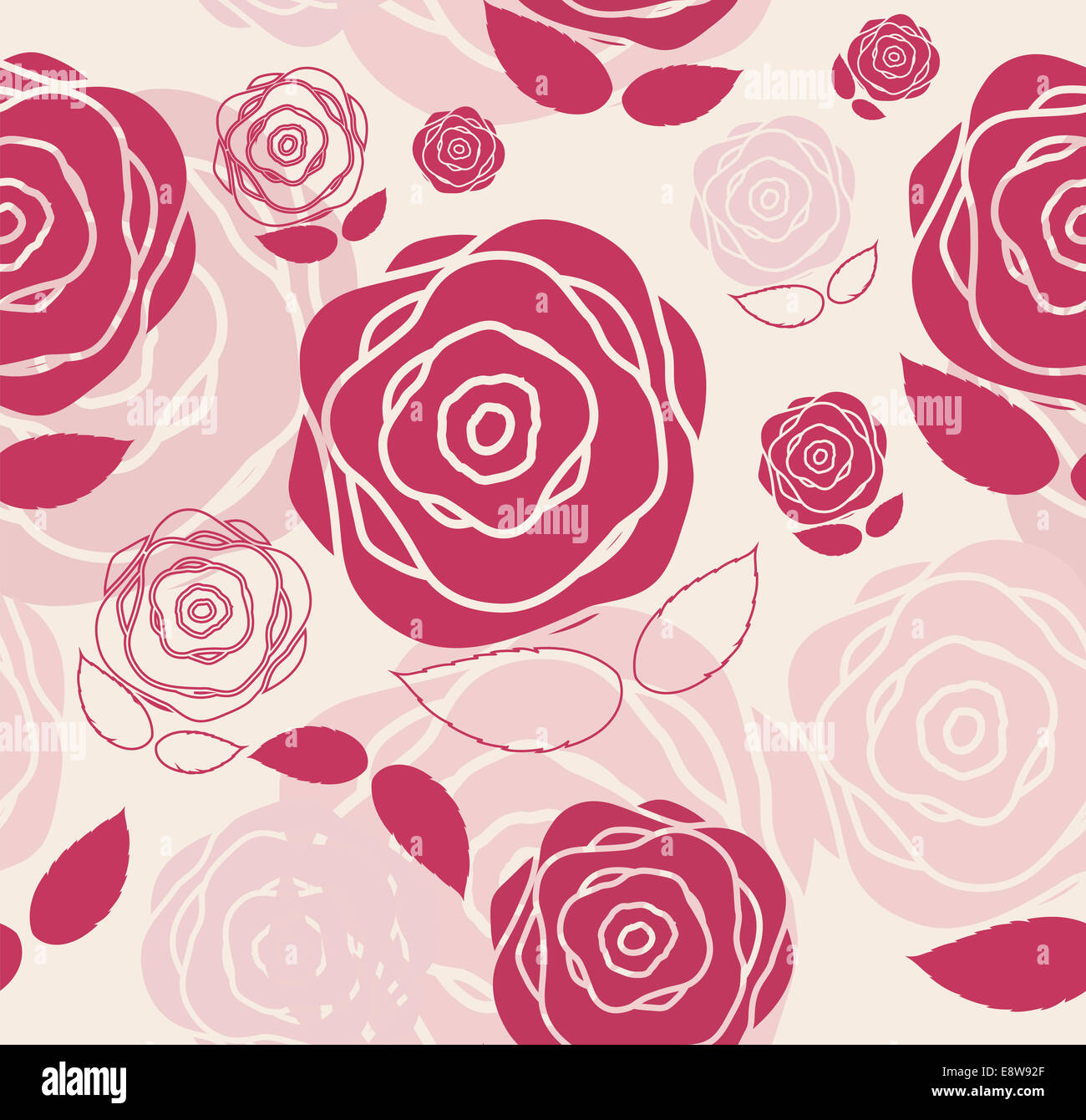 Floral Seamless Pattern Background for Wedding and Birthday. Vec Stock ...