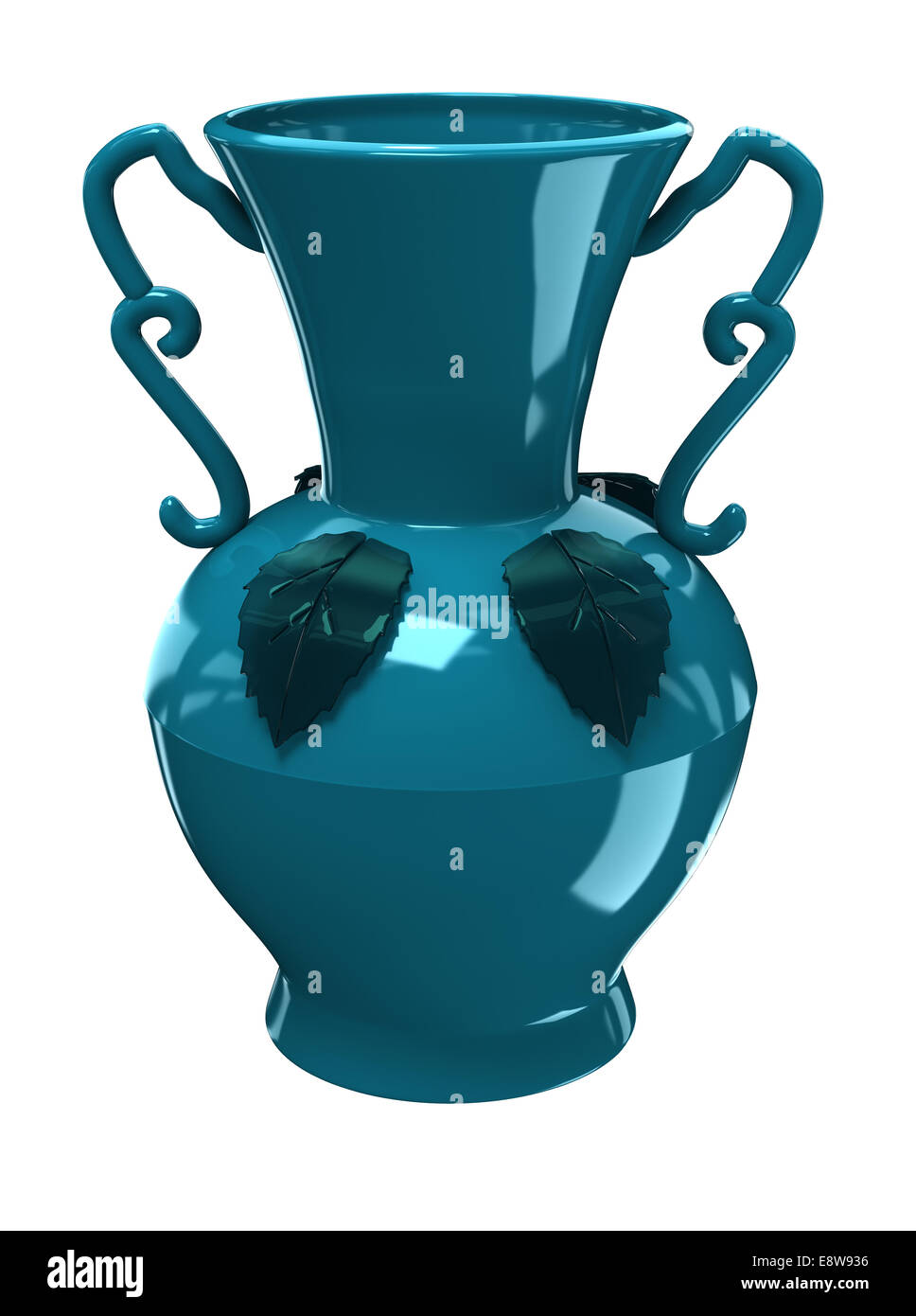 blue vase on white background Stock Photo Alamy